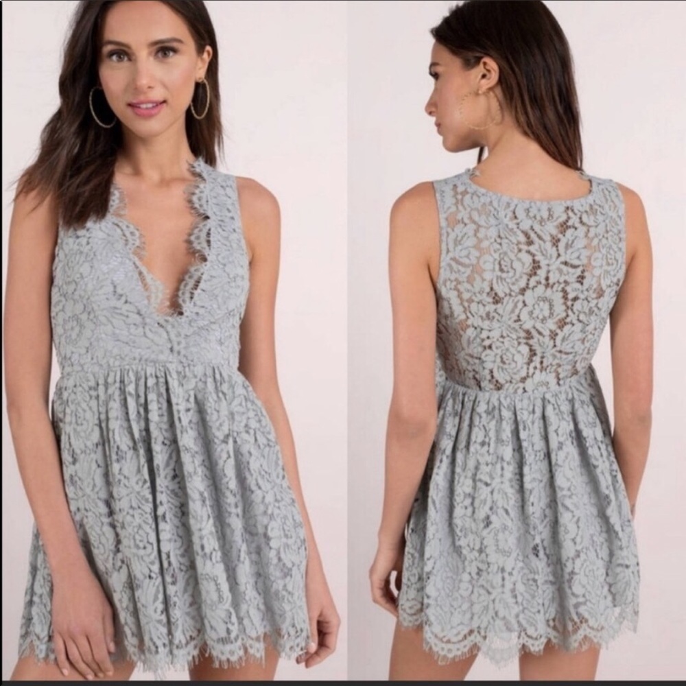 Tobi lace overlay sleeveless dress cocktail dress